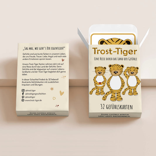 Trost-Tiger Gefühlskarten, 32 Karten, mit Übungen und Impulsen